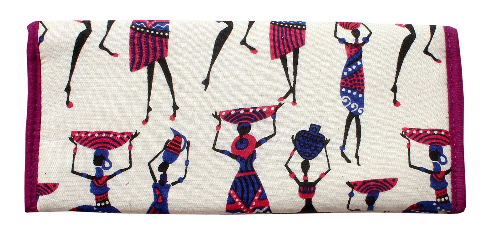 Mandhania Purple Cotton Women's Clutch (WWPP_104)