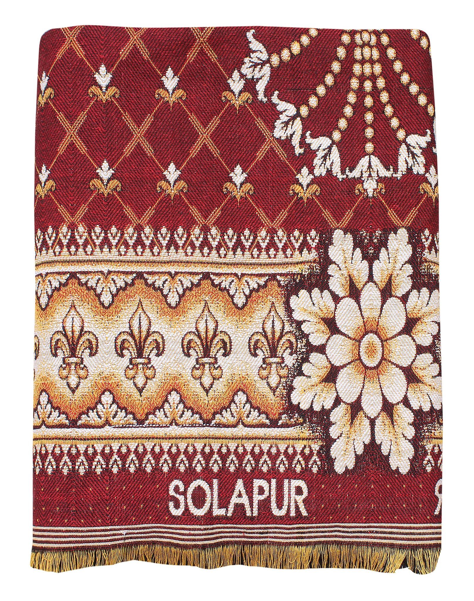 Solance Cotton Solapur Carpet, Dhurrie, Rug, Galicha (Multicolour, 58 inch x 88 inch) Pack of 1