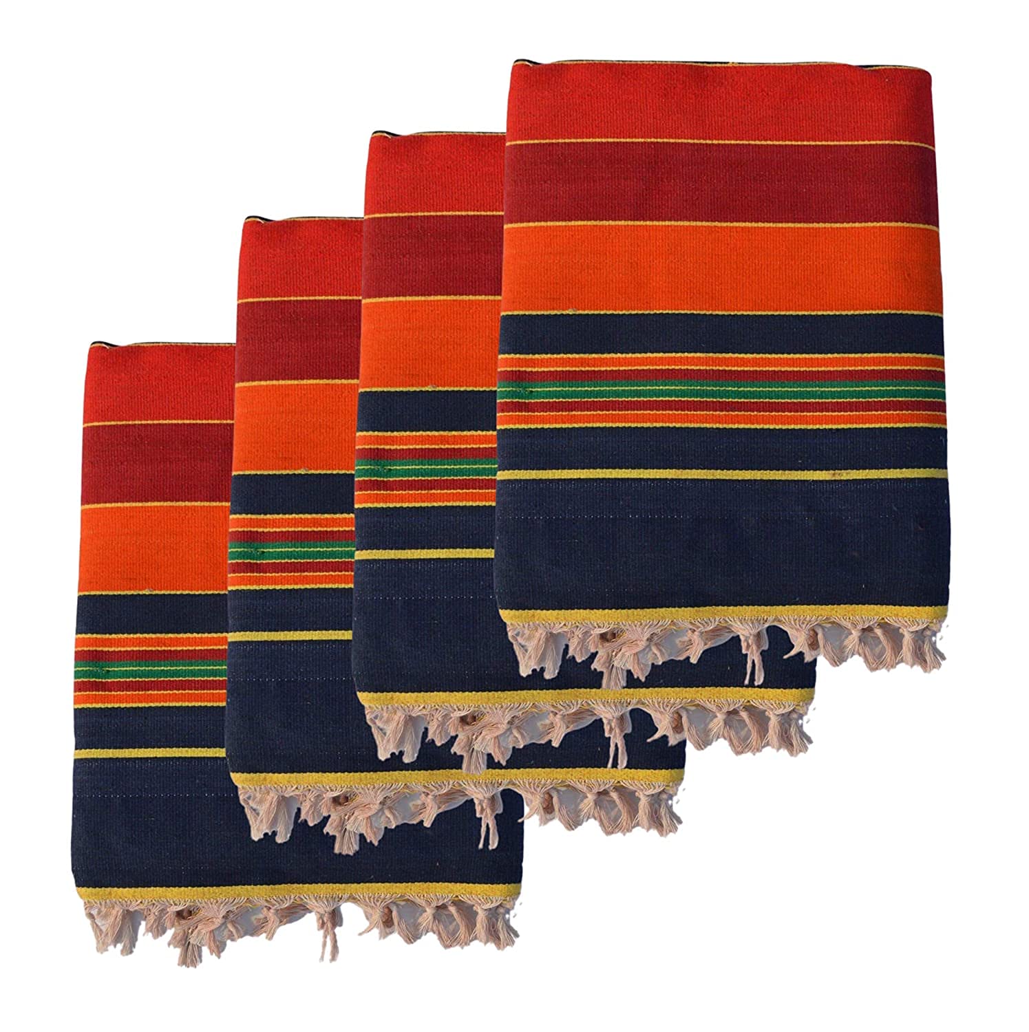 Mandhania Solapuri Carpet Dhurrie Rug Galicha 100% Cotton (Multicolor Size 48 inch x 78 inch) Small Pack of 4
