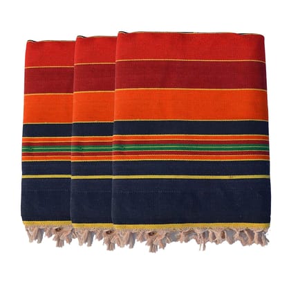 Solance Mandhania Solapuri Carpet Dhurrie Rug Galicha Cotton (Multicolor Size 48 inch x 78 inch) Small Pack of 3