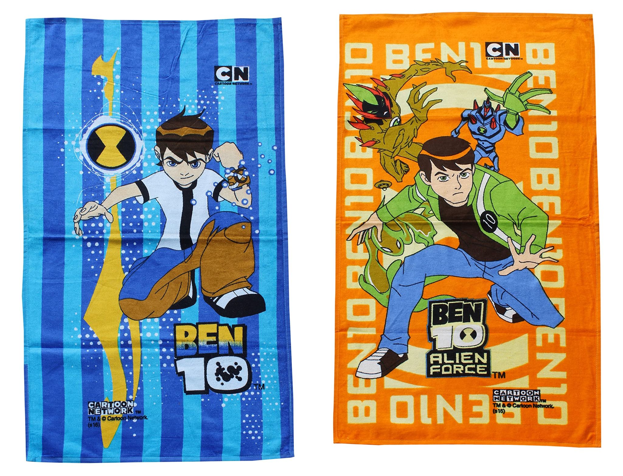Mandhania Cotton Cartoon Printed Kids Bath Towel for Boys N Girls Pack of 2