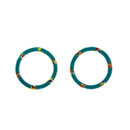 Tribes India Handcrafted Green Bangles