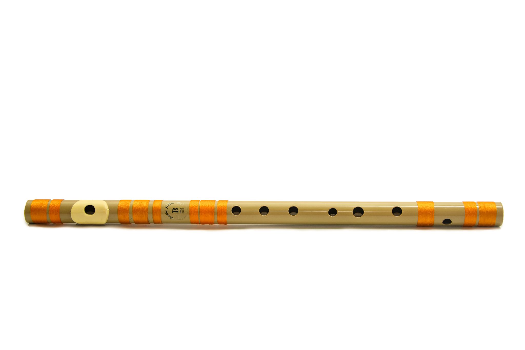 Radhe Flutes PVC Fiber B Natural Bansuri Middle Octave Right Handed