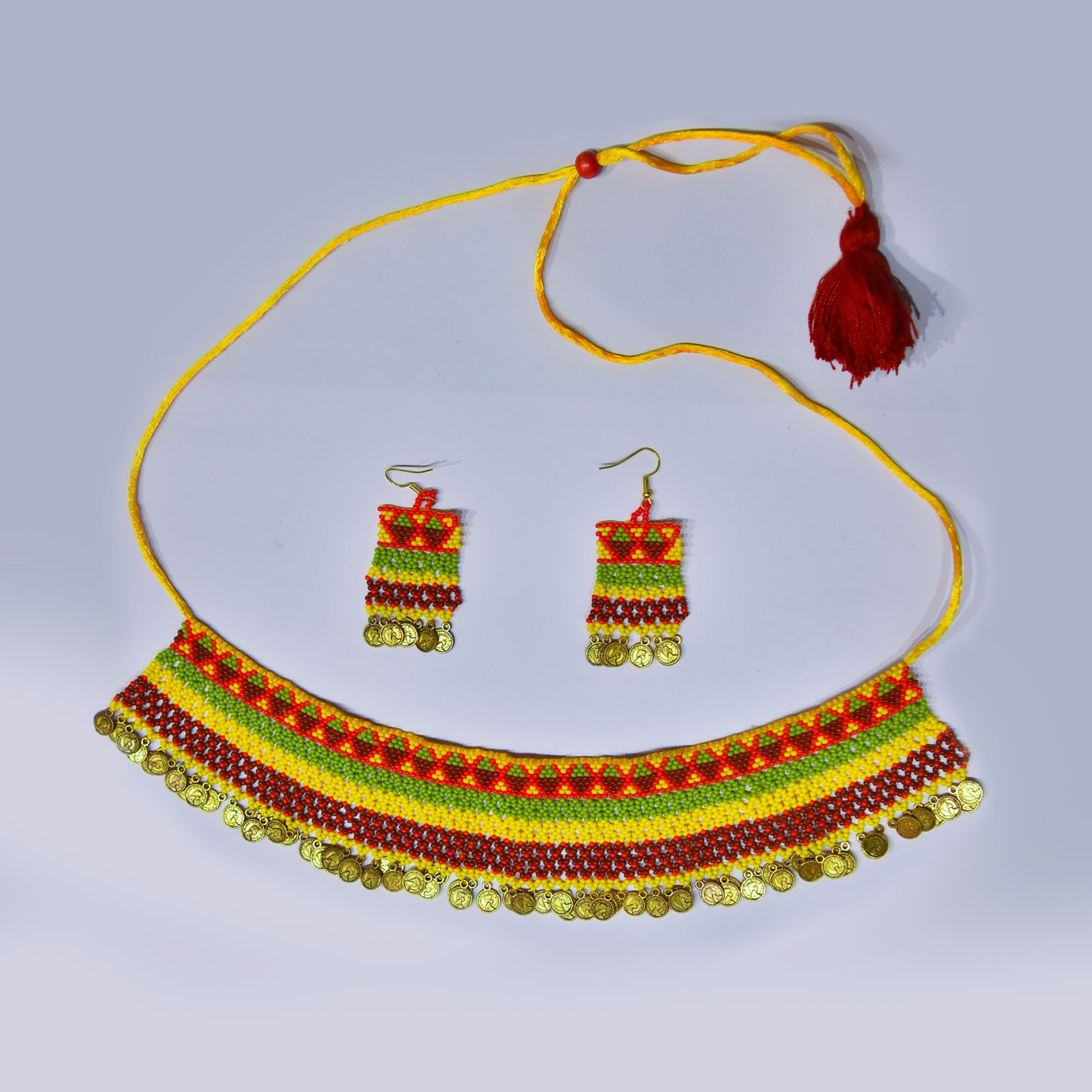 Tribes India Handcrafted Multi Color Gini Set