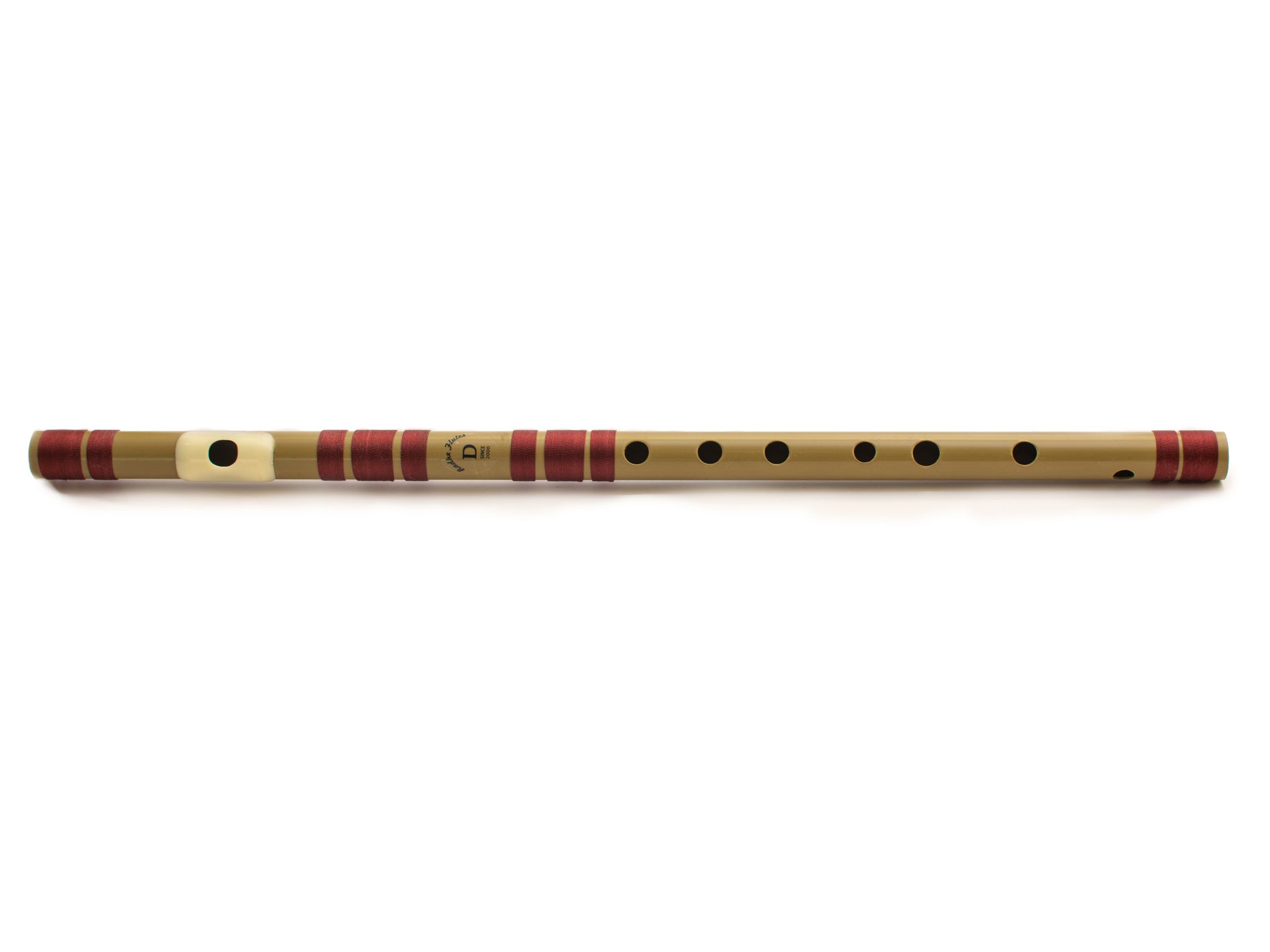 Radhe Flutes PVC Fiber D Natural Bansuri Middle Octave Right Handed