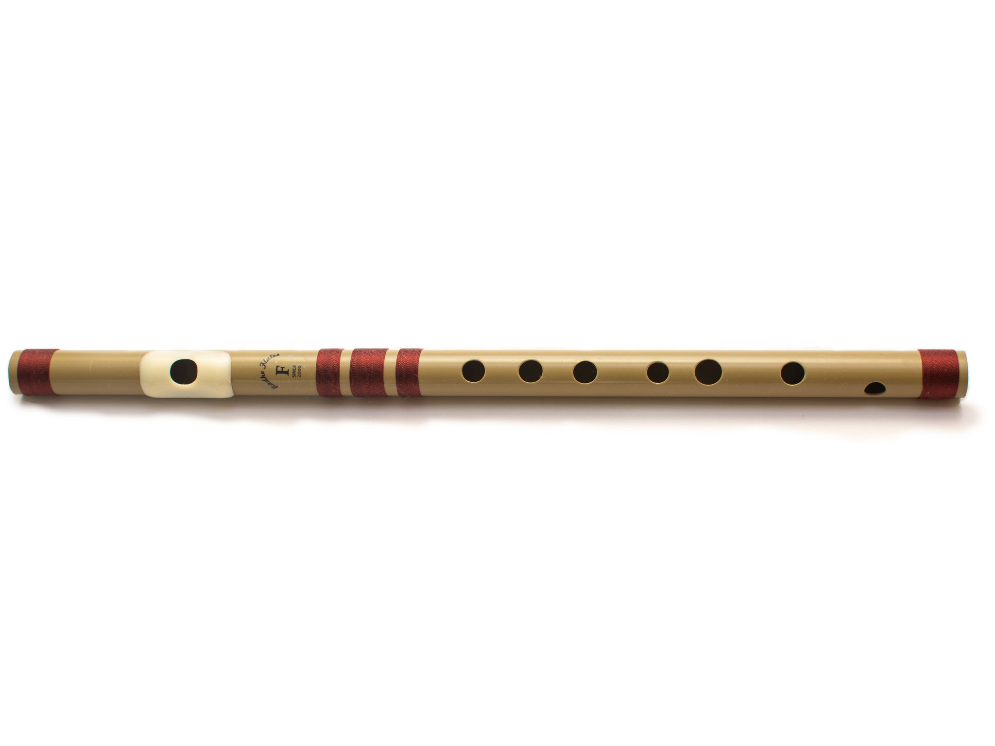 Radhe Flutes PVC Fiber F Natural Bansuri Middle Octave Right Handed