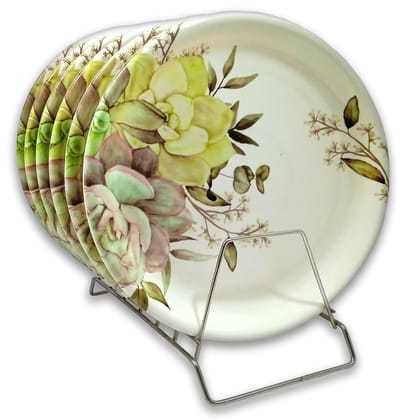 Melamine Dinner Plates: Lightweight and Easy to Clean | Melamine Round Dinner Plate (Size-10 Inch/26 CM) / Snacks Plates / Kitchen crockery/ Full Plate/ Round Plate / Lunch Plate / Floral Plate / Melamine Plates / Plate Set of 6 (Full Plates) Melamine Dinner Plates: Lightweight and Easy to Clean | Melamine Round Dinner Plate (Size-10 Inch/26 CM) / Snacks Plates / Kitchen crockery/ Full Plate/ Round Plate / Lunch Plate / Floral Plate / Melamine Plates / Plate Set of 6 (Full Plates)