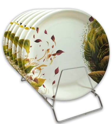Melamine Dinner Plates: Melamine Round 10 Inch Dinner Plate (Size-10 Inch/26 CM) / Snacks Plates / Kitchen crockery/ Full Plate/ Round Plate / Lunch Plate / Floral Plate / Melamine Plates / Plate Set of 6 (Full Plates) Melamine Dinner Plates: Melamine Round 10 Inch Dinner Plate (Size-10 Inch/26 CM) / Snacks Plates / Kitchen crockery/ Full Plate/ Round Plate / Lunch Plate / Floral Plate / Melamine Plates / Plate Set of 6 (Full Plates)