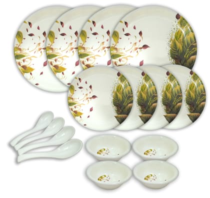 Inpro Melamine Dinner Set 16 Pcs (4 Full Plate,4 Half Plate,4 Bowl,4 Spoon).Elevate your dining experience with our exquisite 16-Piece Melamine Dinner Set-Melamine dinnerware-Melamine tableware-Melamine dish set-Melamine dinner set for four Inpro Melamine Dinner Set 16 Pcs (4 Full Plate,4 Half Plate,4 Bowl,4 Spoon).Elevate your dining experience with our exquisite 16-Piece Melamine Dinner Set-Melamine dinnerware-Melamine tableware-Melamine dish set-Melamine dinner set for four