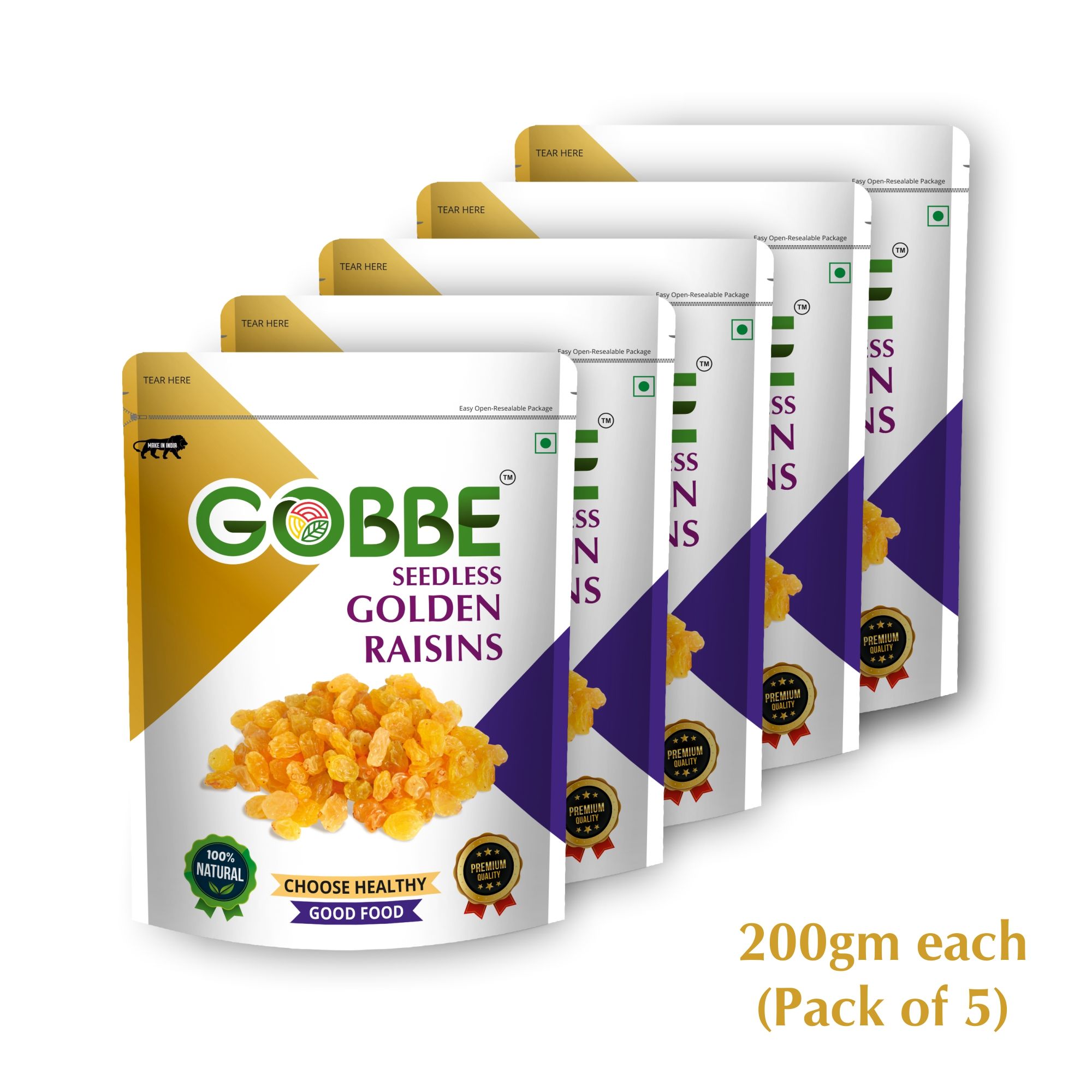 GOBBE Premium Golden Raisins