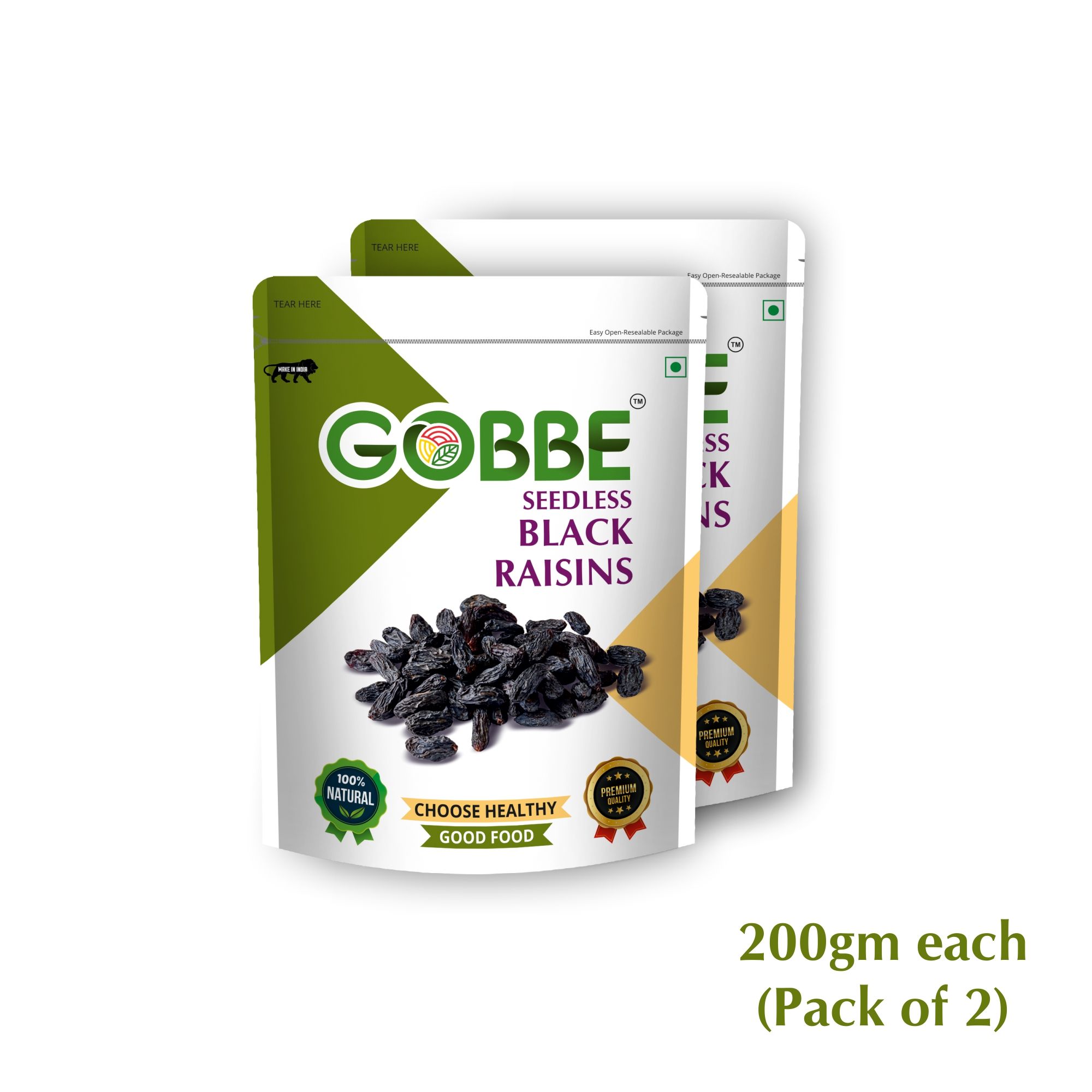 GOBBE Premium Black Raisins