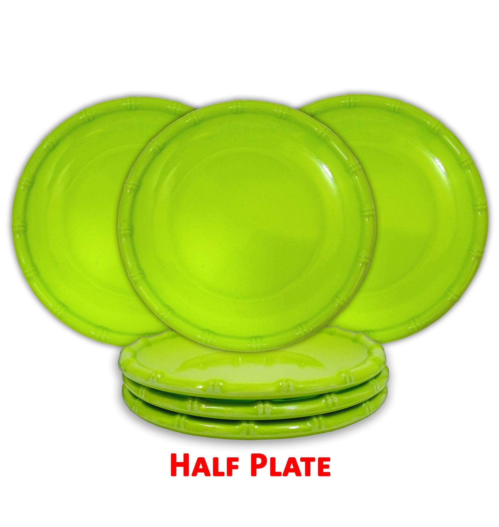 Melamine Half Plates: Lightweight Melamine Round 8 Inch Snacks Plate / Half Plates / Dinner Plates / Kitchen crockery / Melamine dinnerware / Lunch Plate / Melamine Plates / Plate Set of 6 (Half Snacks Plates)