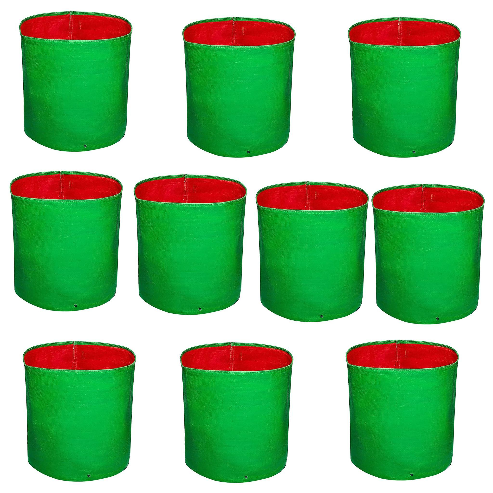 WNE Jaliwale HDPE Plant Grow Bags for Terrace Gardening & Grow Bags for Leafy Vegetable - Grow Bags 18x18 inches Pack of 10