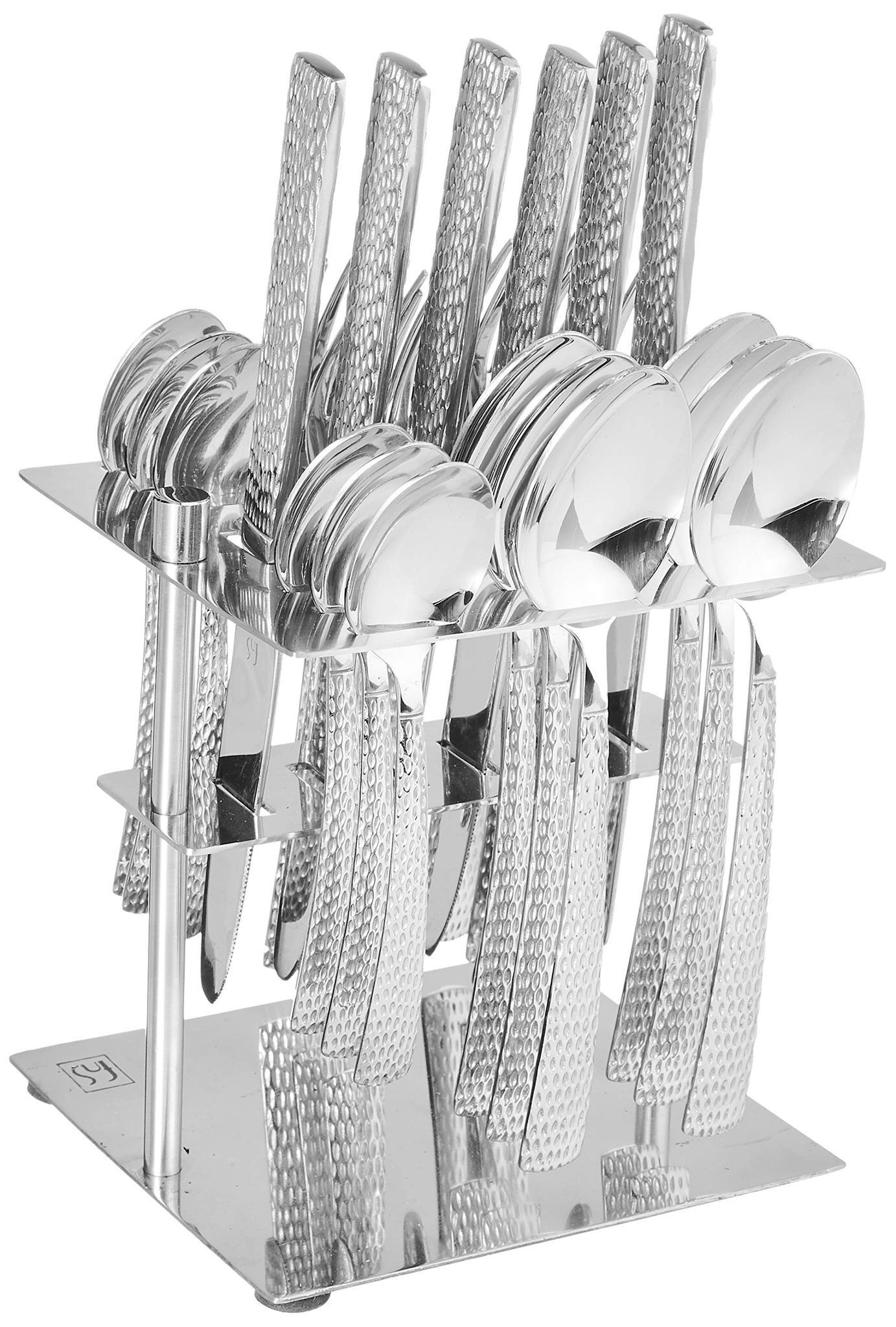FNS Stainless Steel Madrid Hanging Cutlery Set with Dinner Knife/Butter Knife, 24-Piece,