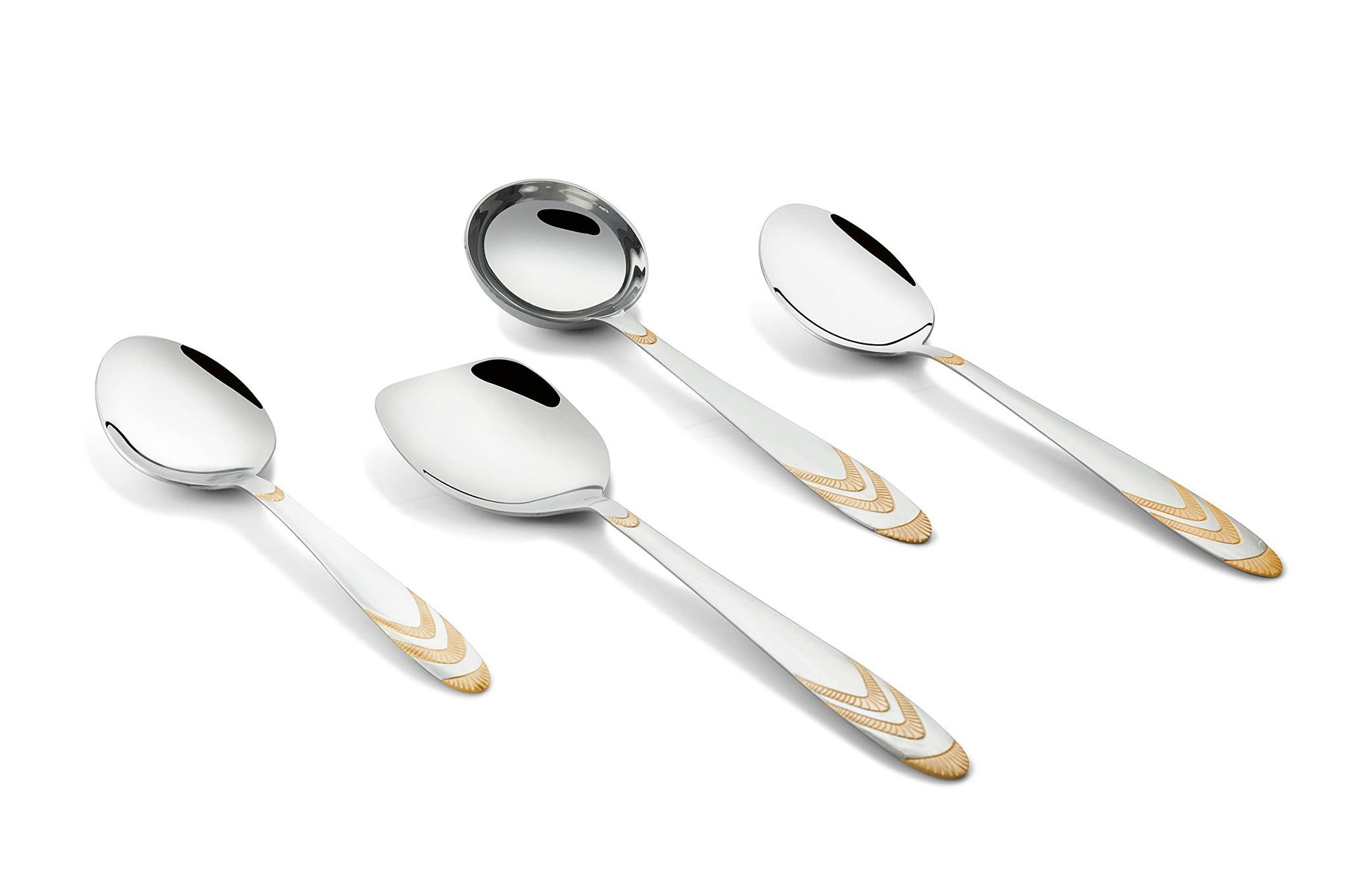 Montavo by FnS Magna Serving Spoon (1 Large Veg Serving Spoon,1 Large Rice Serving Spoon, 1 Large Gravy Ladle and 1 Large Serving Spoon)