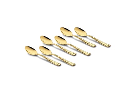 FnS Boston Gold Stainless Steel Tea Spoon (Set of 6) FnS Boston Gold Stainless Steel Tea Spoon (Set of 6)