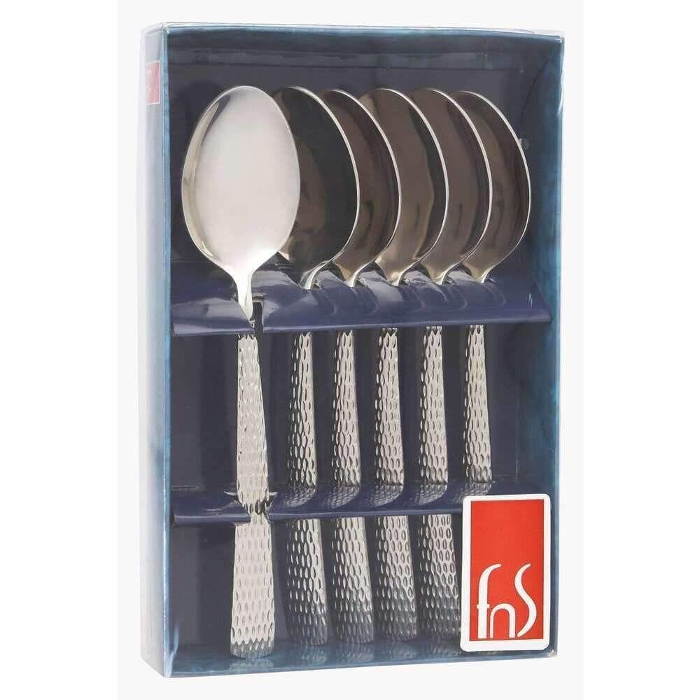 FnS Madrid Embossed Dessert Spoon Set of 6