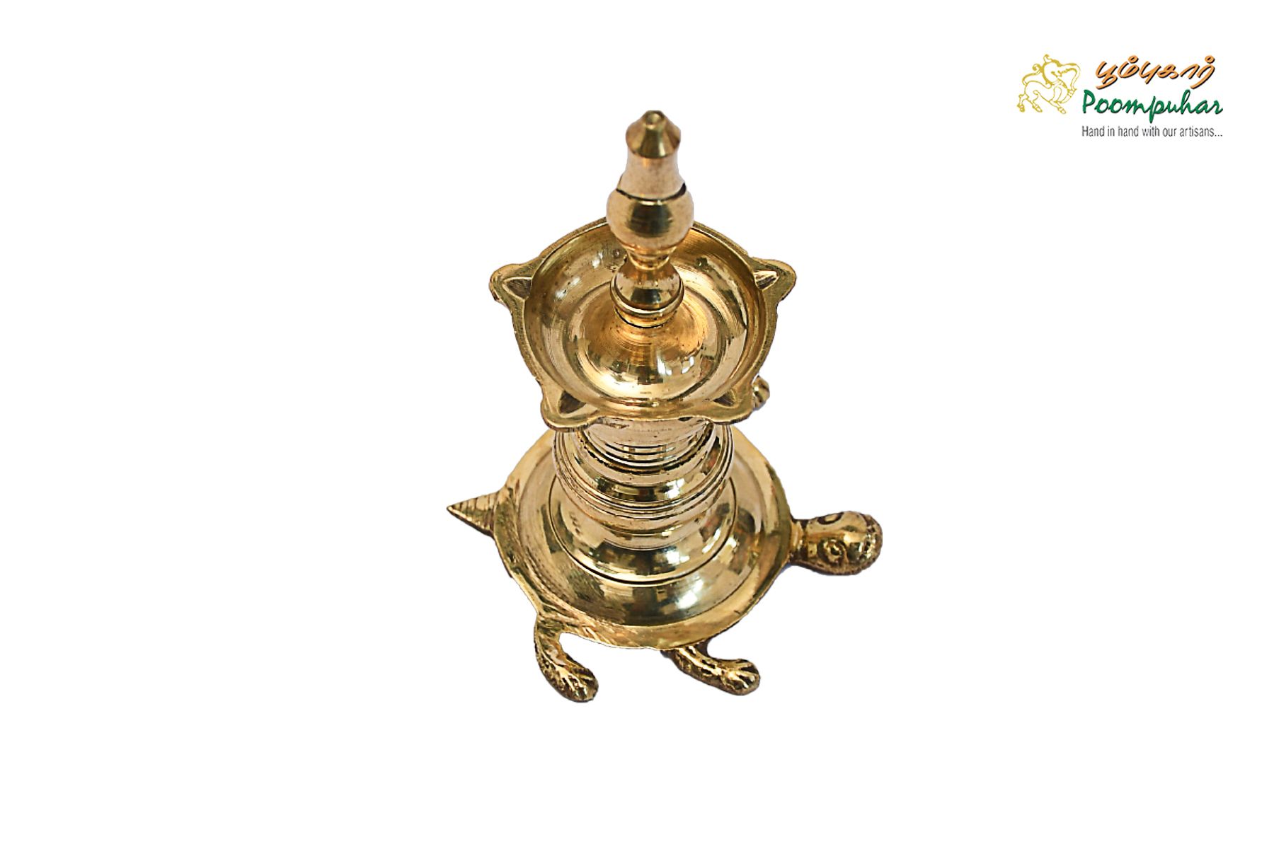 BRASS TORTOISE  LAMP 4.5 INCH