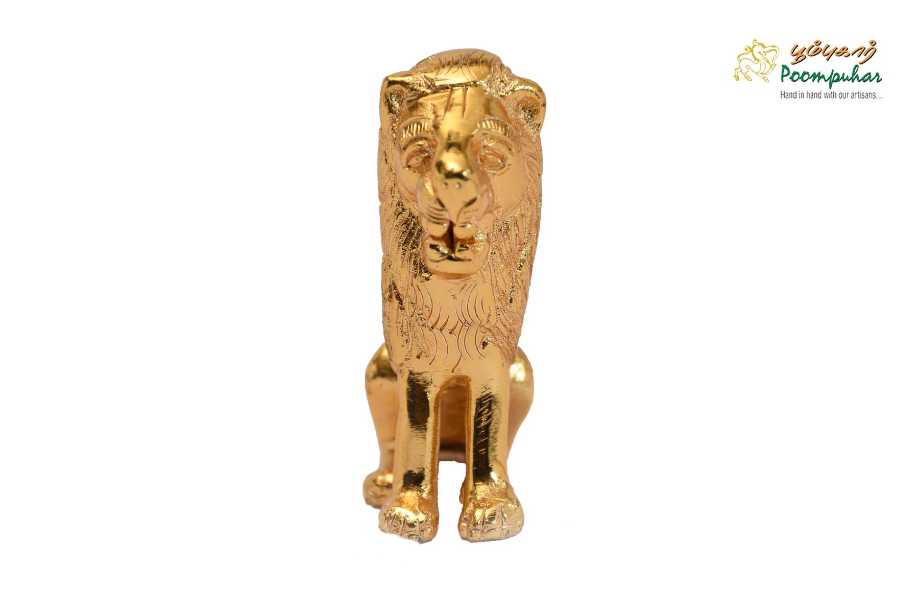 BRASS LION,SITTING,3IN