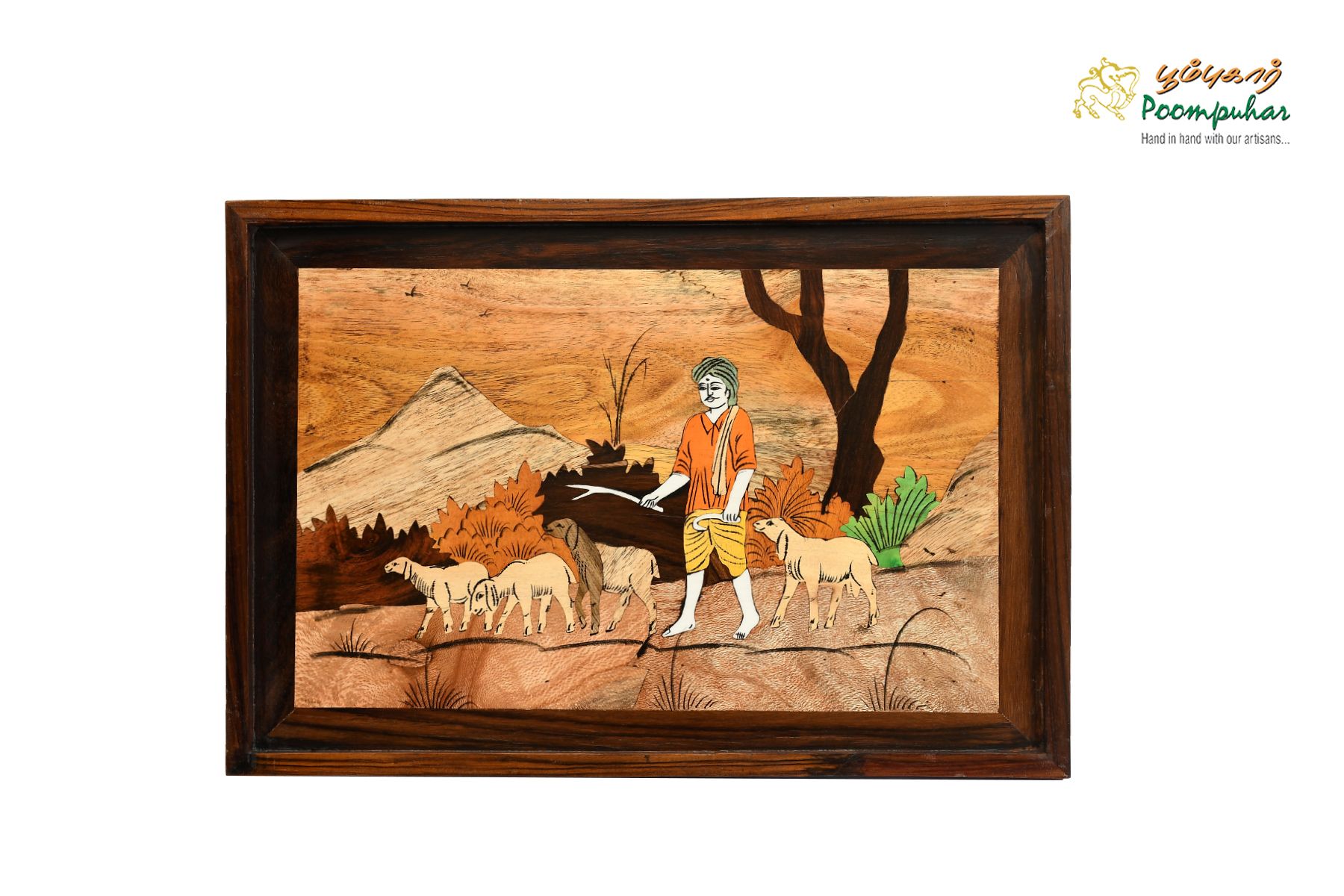 ROSEWOOD GOAT SHEPHERD 12X18 INCH