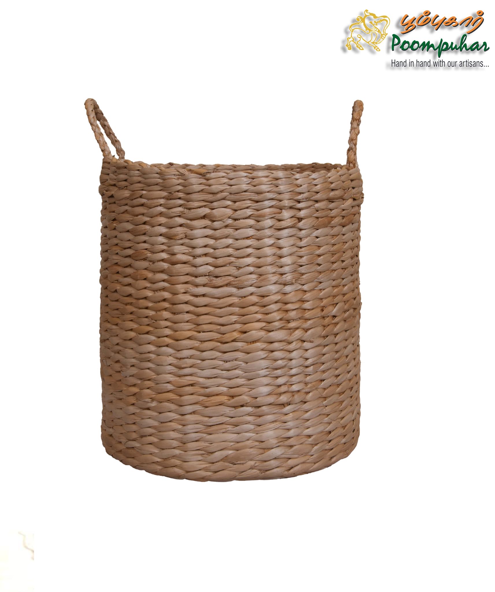 BANANA FIBER ROUND BIG BASKAT L-33CM,H-38CM