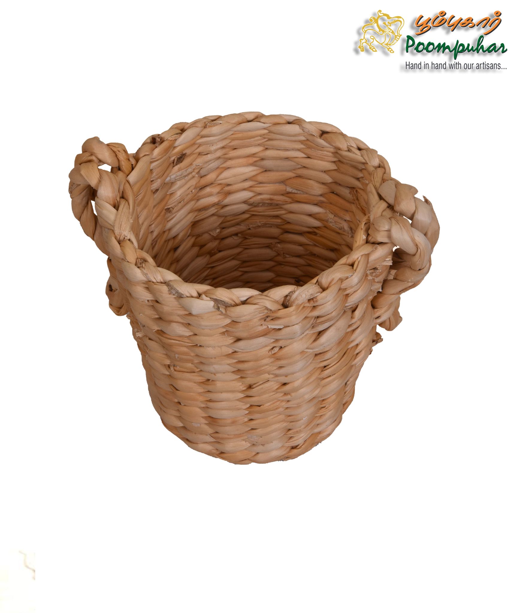 BANANA FIBER ROUND BIG BASKAT L-11CM,H-15CM