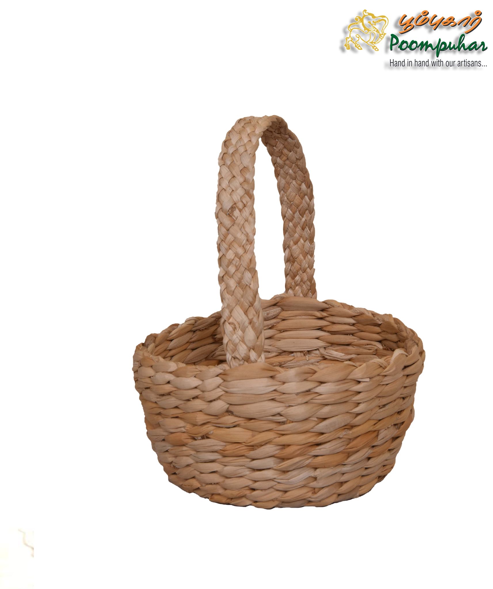 BANANA FIBER FLOWER BASKAT L-16CM,H-11CM