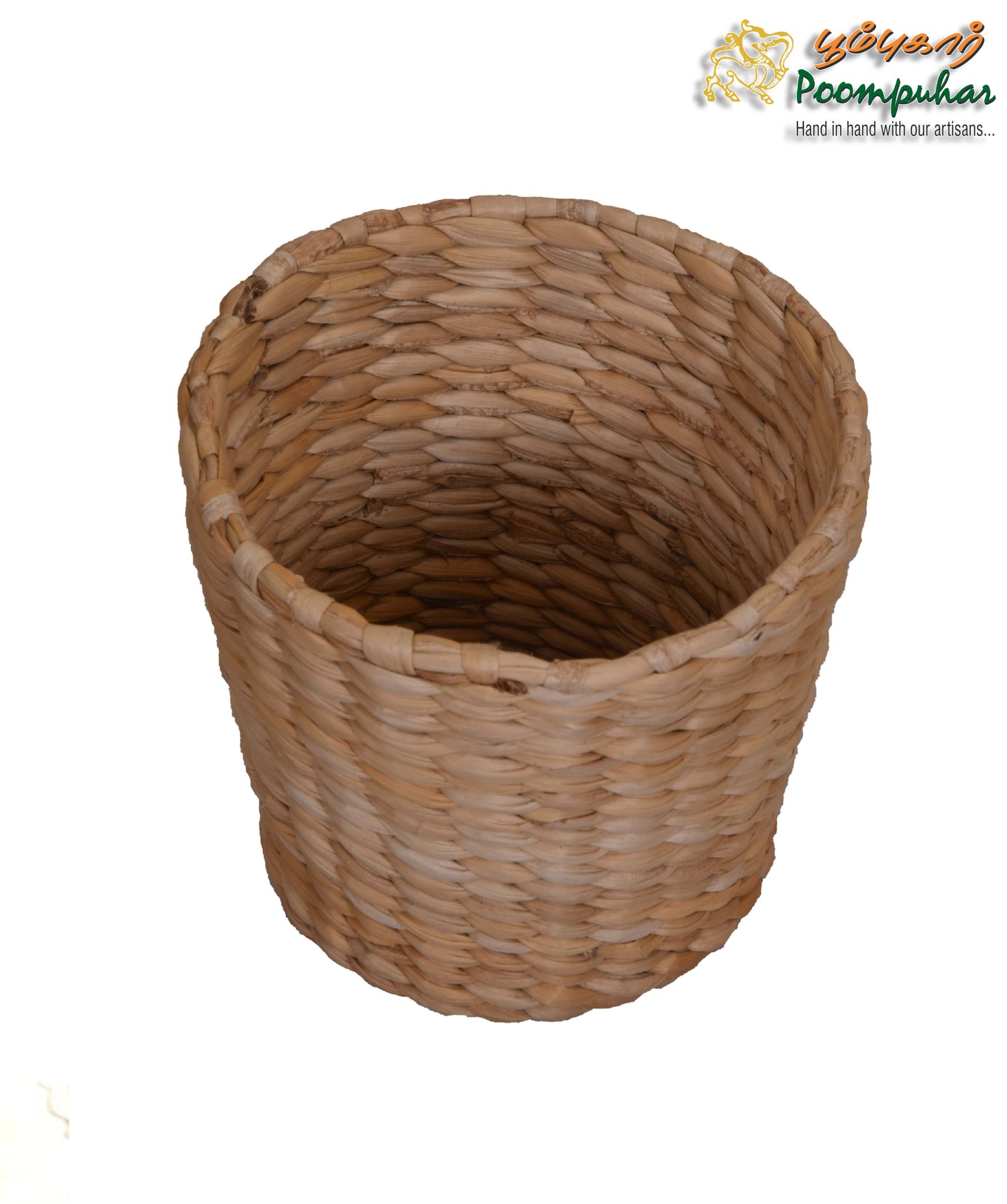 BANANA FIBER FLOWER BASKAT L-12CM,H-15CM