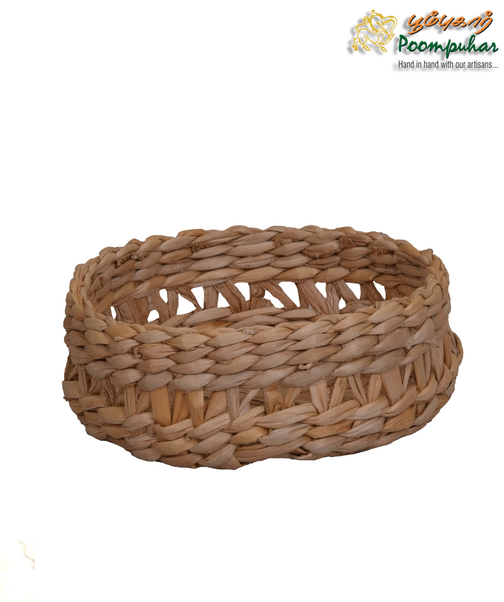 BANANA FIBER ROUND BASKAT L-22CM,H-12CM
