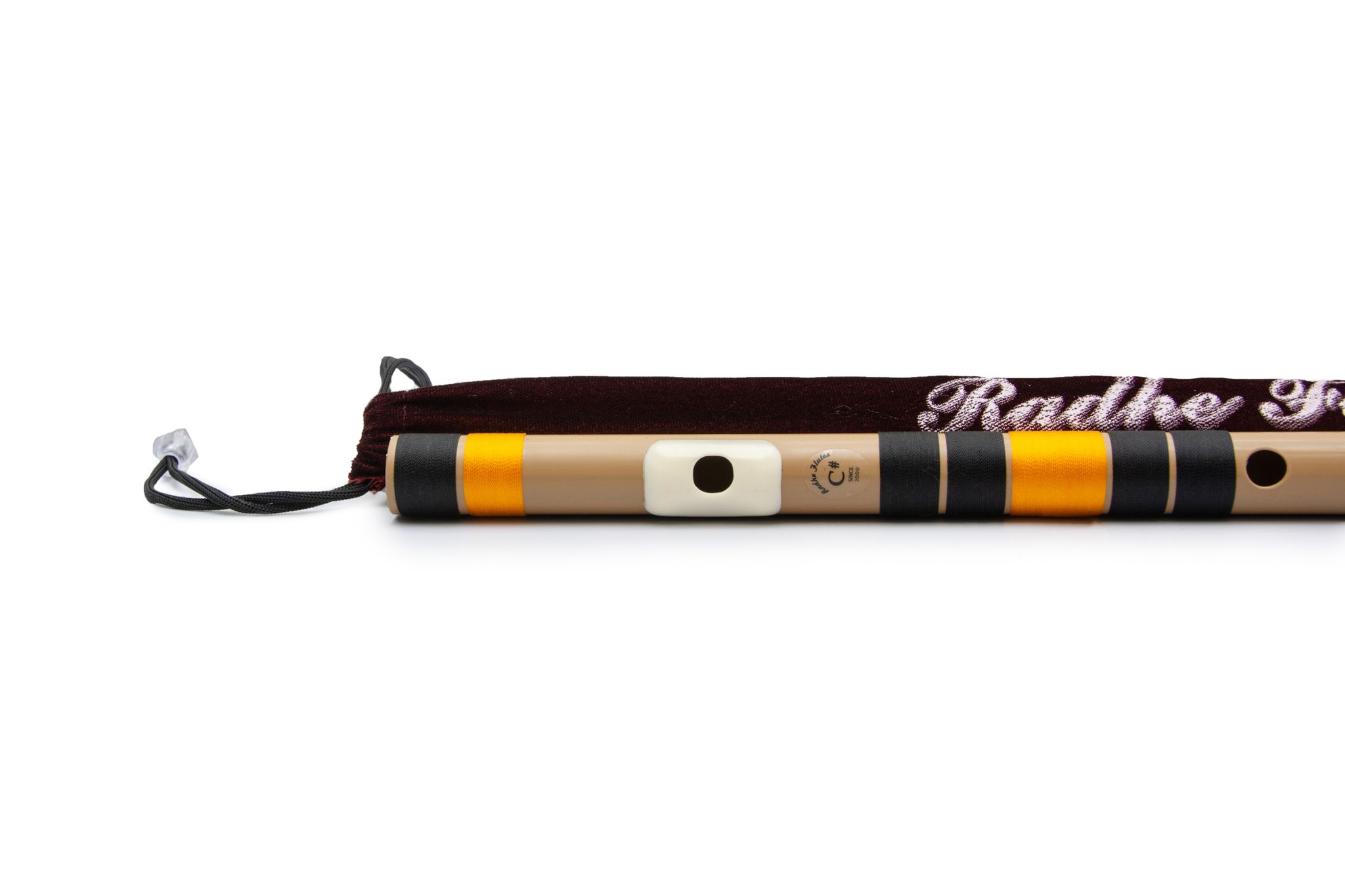 Radhe Flutes PVC Fiber C Sharp Bansuri Middle Octave Right Handed (18 Inch) With Velvet Cover
