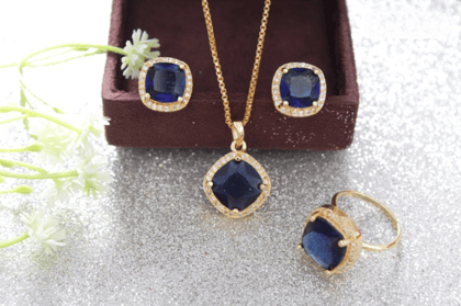 Zeello Jewellery Blue Combo set | Combo set for girls & women Zeello Jewellery Blue Combo set | Combo set for girls & women
