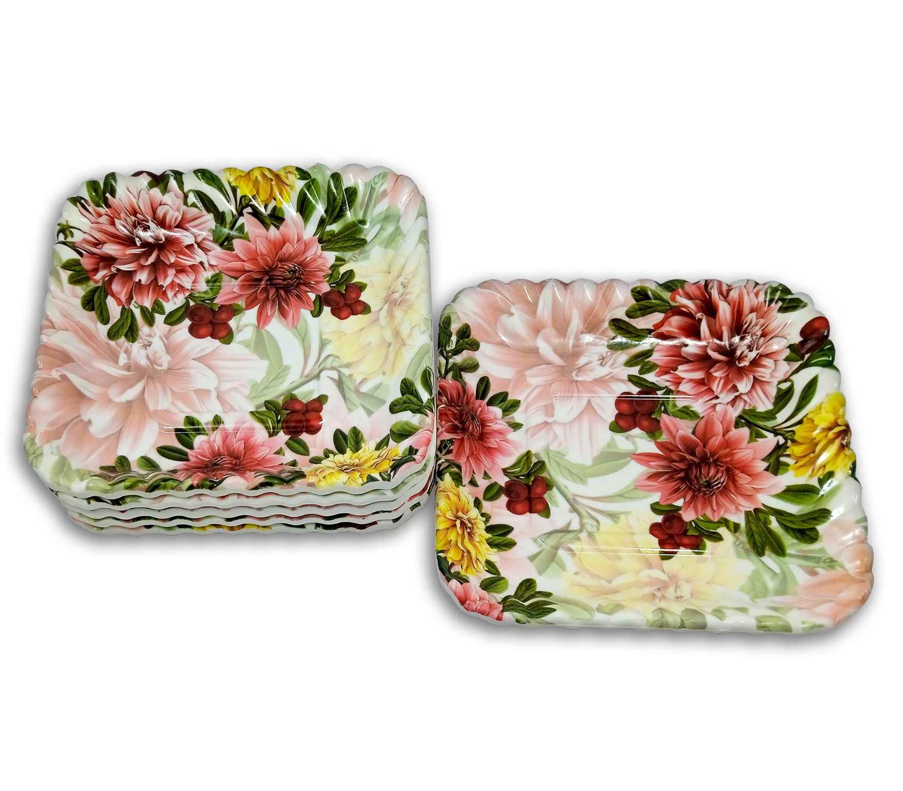 Melamine Small Snacks Plates: Lightweight Melamine Square Quarter Plate / Small Plates / Snacks Plates / Half Plate / Kitchen crockery / Melamine dinnerware / Lunch Plate / Melamine Plates(Pack Of 6)