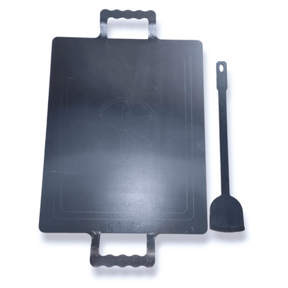 NAAYAGI ® - PURE IRON DOSA, ROTI TAWA - RECTANGLE DESIGN WITH DOUBLE HANDLE - 15 INCH * 12 INCH
