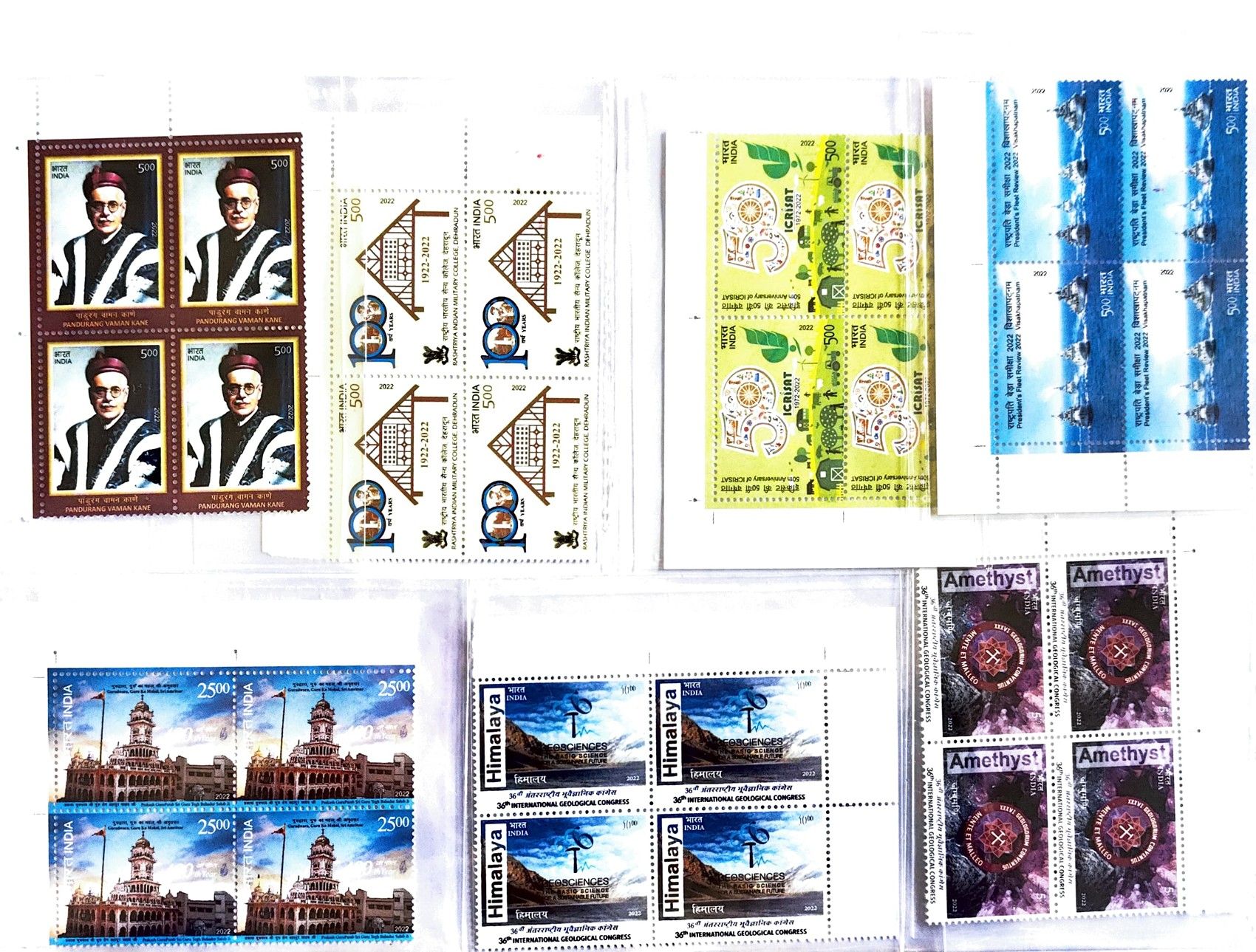 Shobhaphila's Block of 4 Year Pack stamps 2022 ( 35 Nos.)