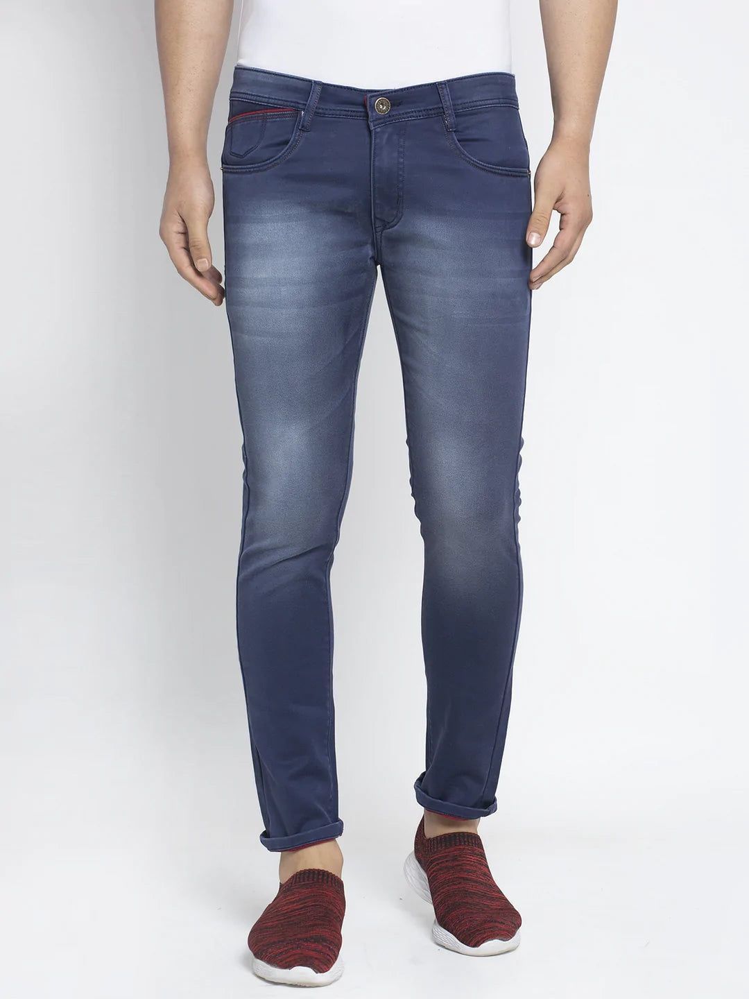 Rodamo  Men Blue Slim Fit Jeans