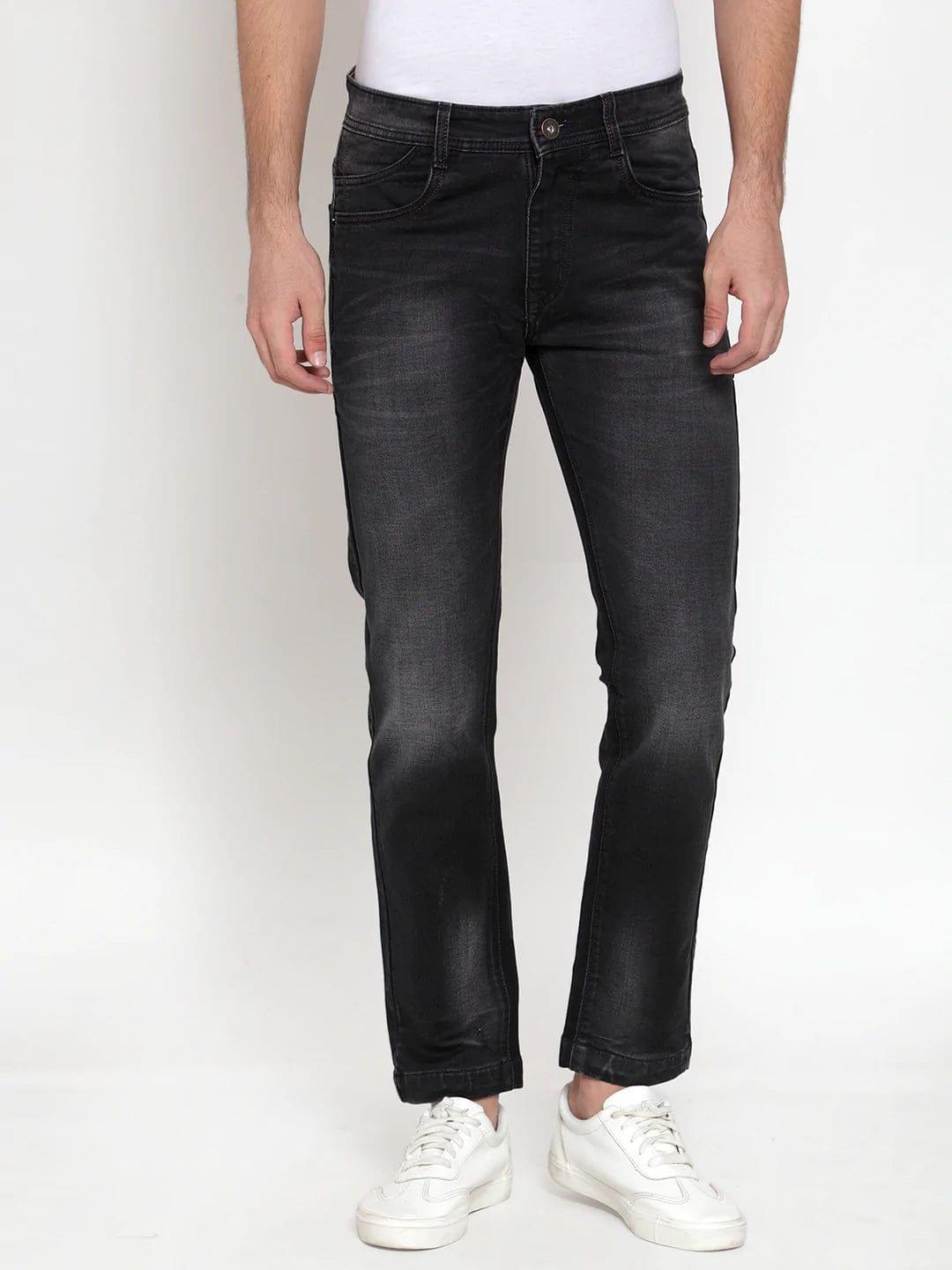 Rodamo  Men Black Slim Fit Mid-Rise Clean Look Stretchable Jeans