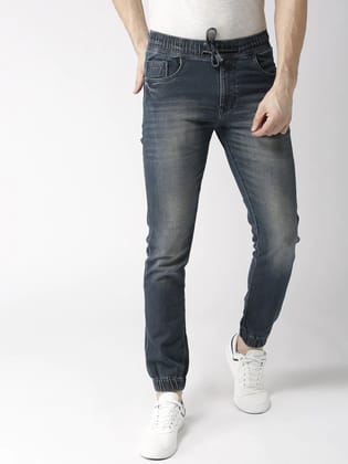 Rodamo  Men Blue Slim Fit Jogger Denims
