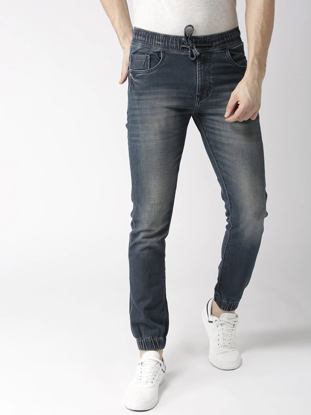 Rodamo  Men Blue Slim Fit Jogger Denims