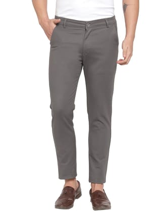Rodamo  Men Grey Slim Fit Trousers