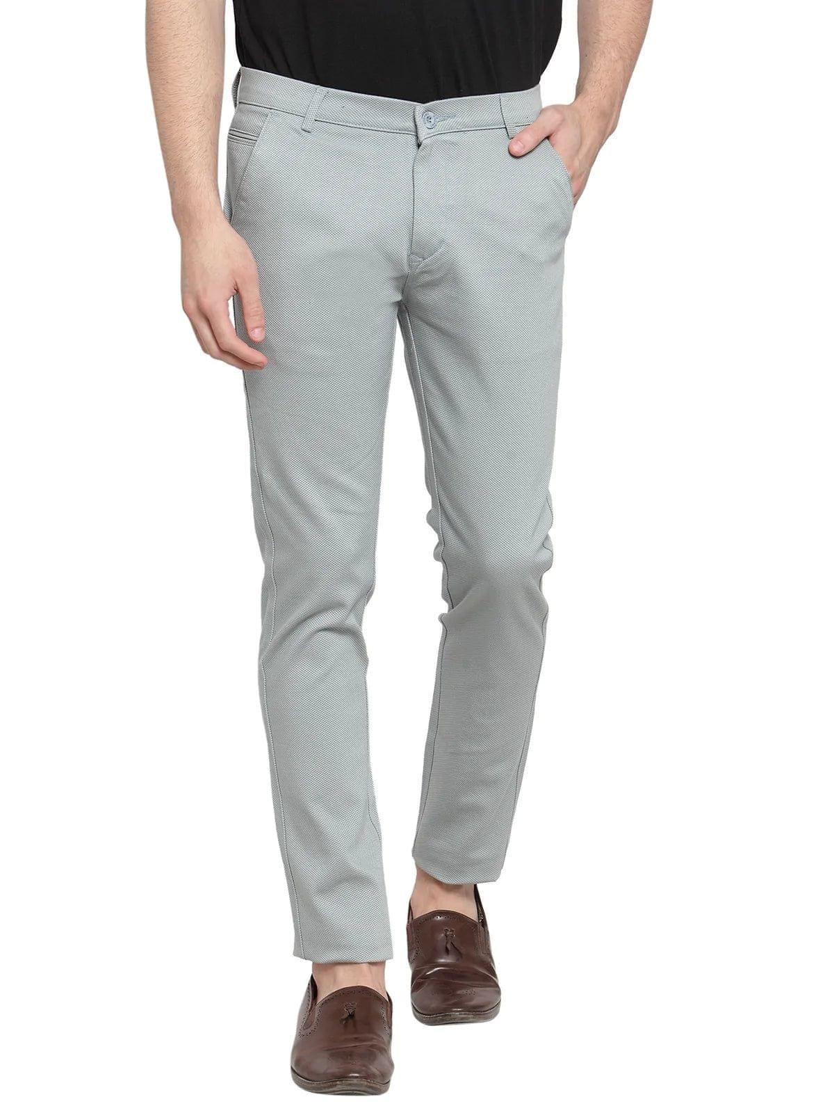 Rodamo  Men Green Slim Fit Trousers