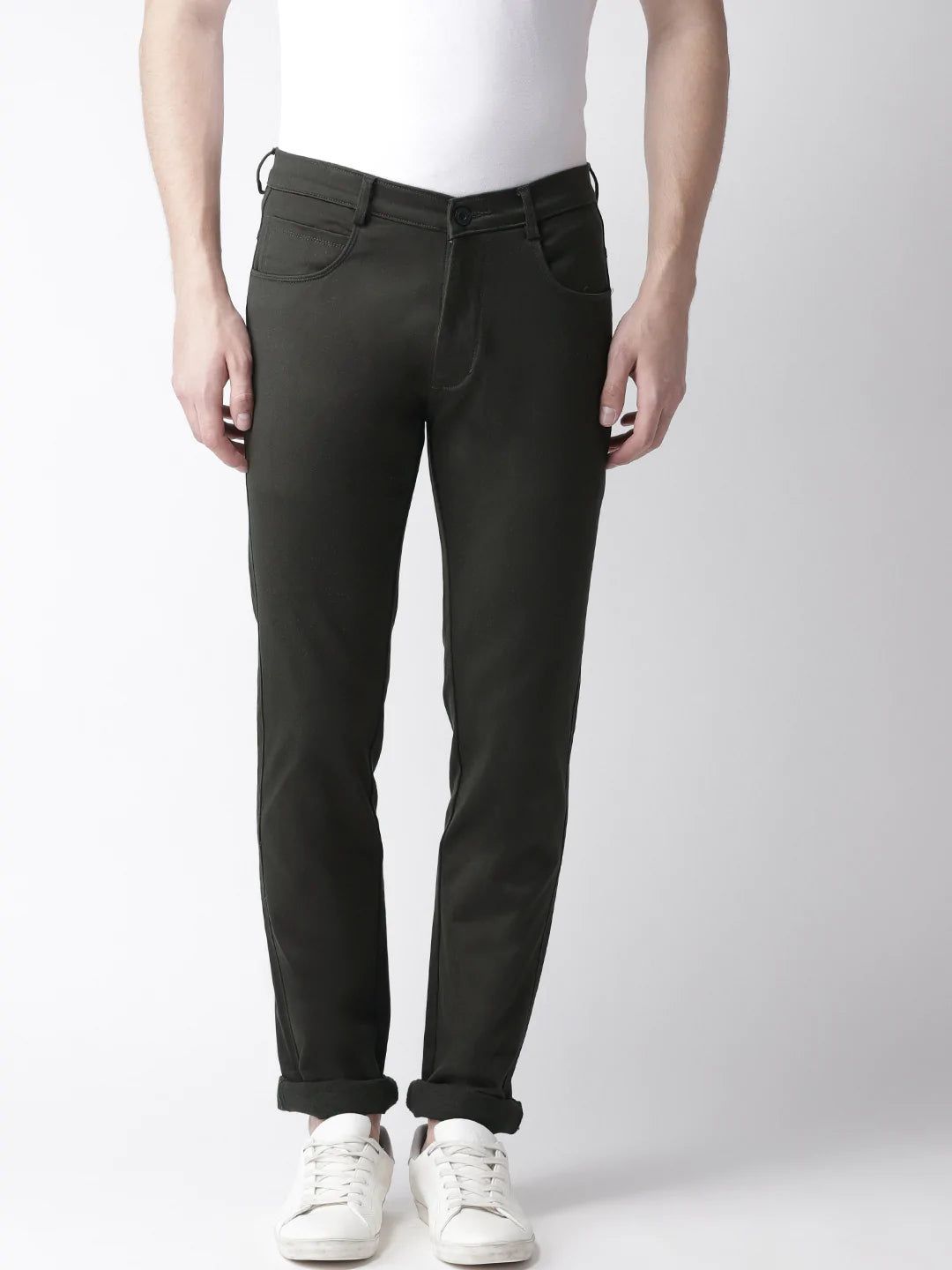 Rodamo  Men Green Slim Fit Denims