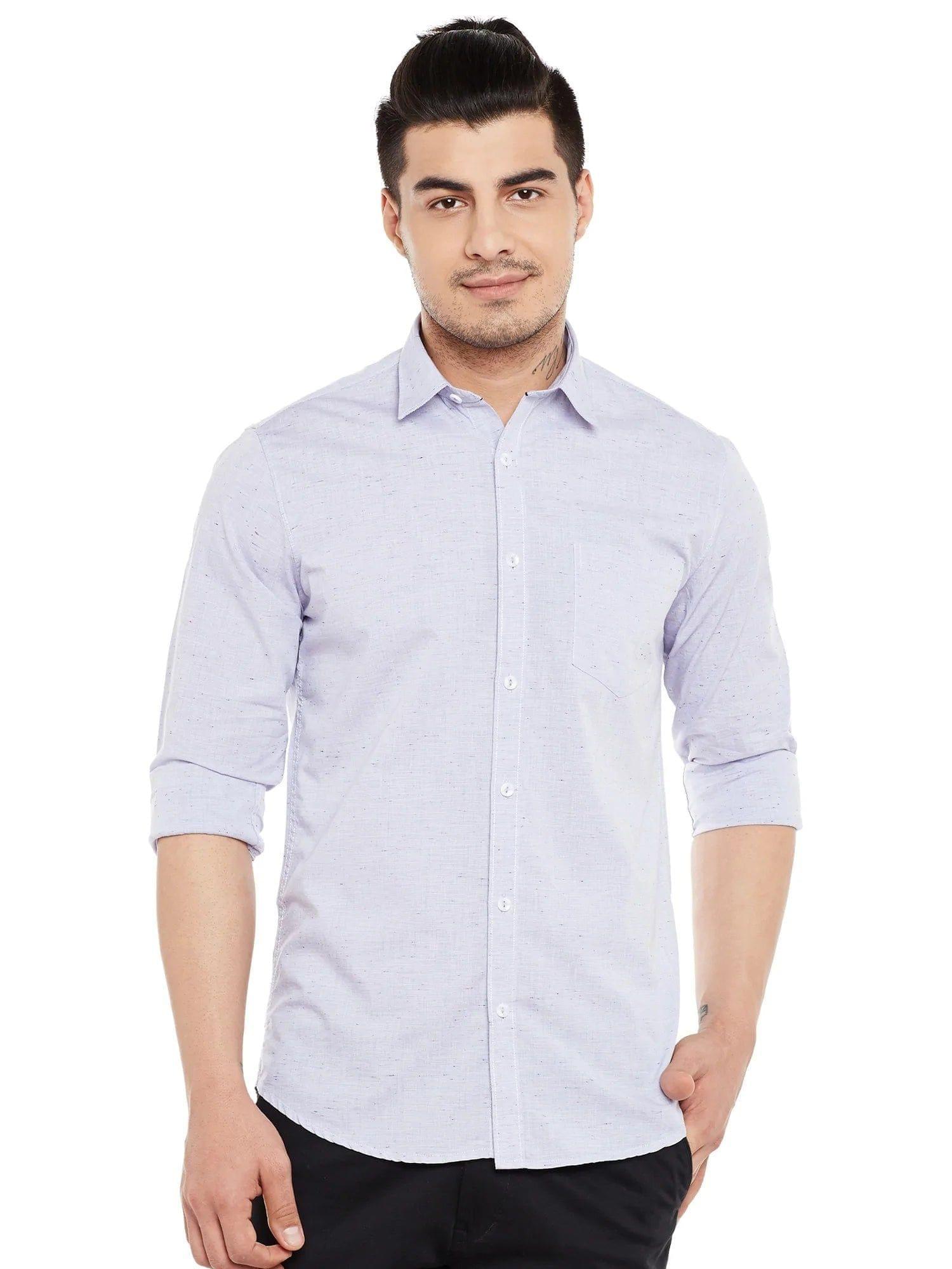 Rodamo  Men Blue Slim Fit Shirts