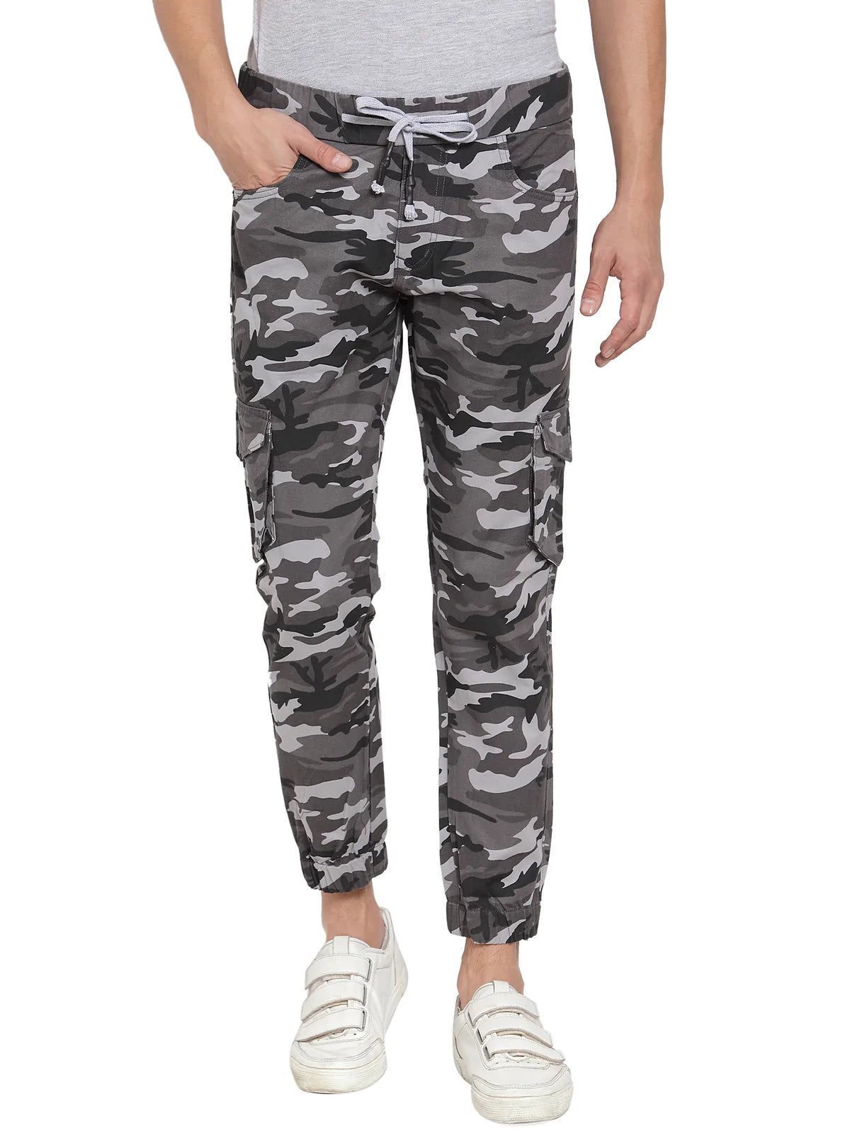 Rodamo  Men Grey Jogger Trousers