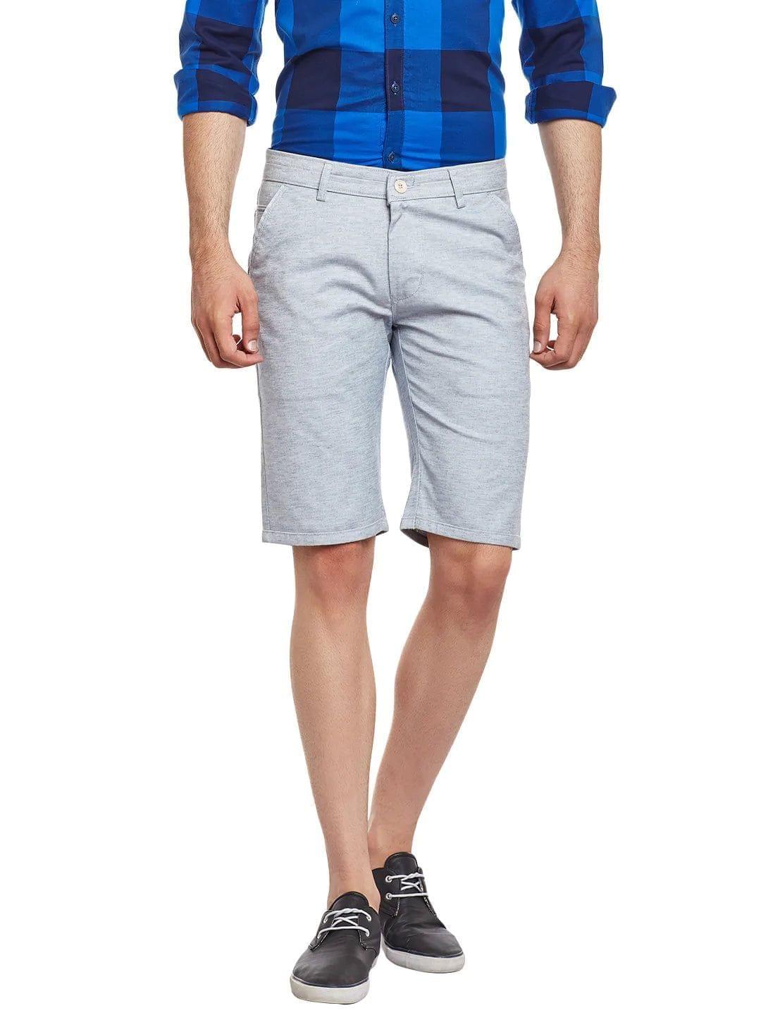 Rodamo  Men Grey Cotton Shorts