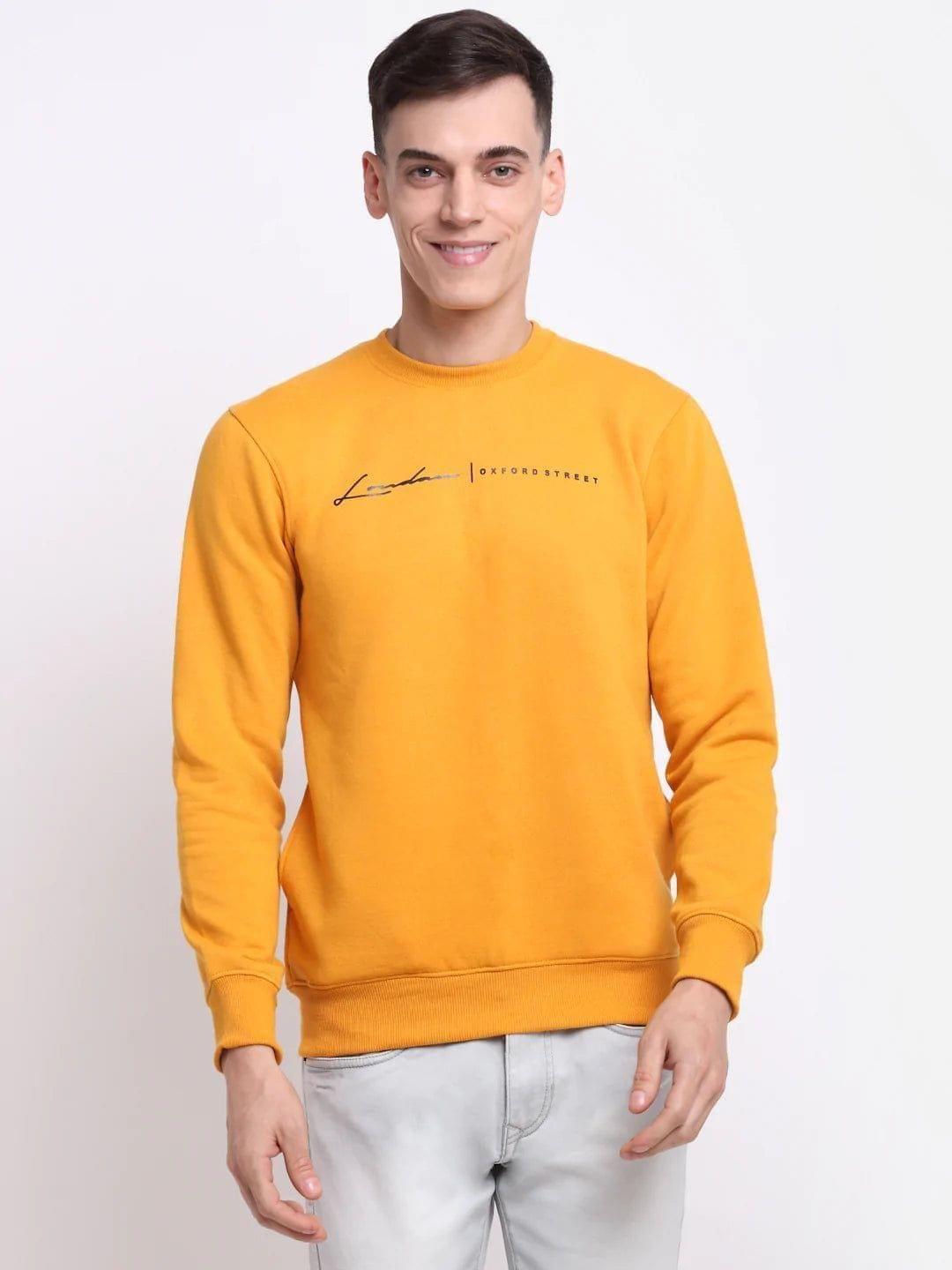 Rodamo  Men Mustard Sweatshirt