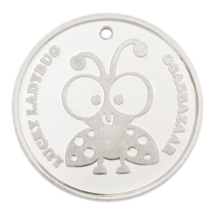 Osasbazaar Silver Coin with Lucky Ladybug - 5 Gram - 99% Pure BIS Hallmarked