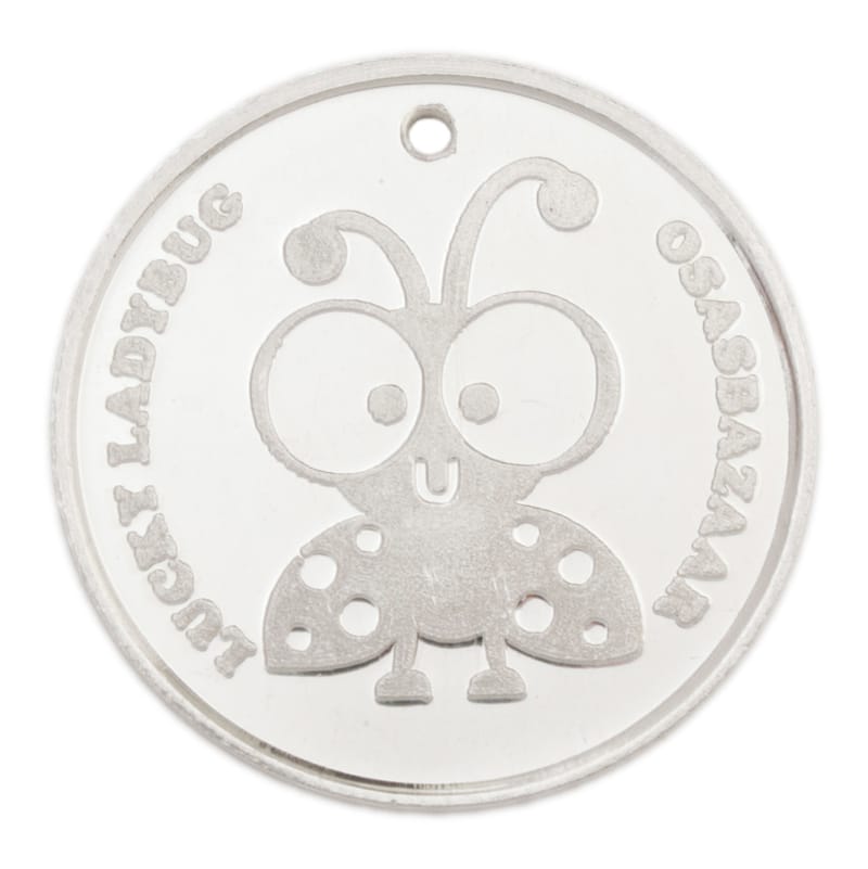 Osasbazaar Silver Coin with Lucky Ladybug - 5 Gram - 99% Pure BIS Hallmarked