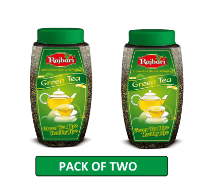 Rajbari Green Tea 100g x 2 | 100% Pure & Natural | Immunity Booster & Weight Reducer Green Tea Plastic Bottle (2 x 100 g) Rajbari Green Tea 100g x 2 | 100% Pure & Natural | Immunity Booster & Weight Reducer Green Tea Plastic Bottle (2 x 100 g)