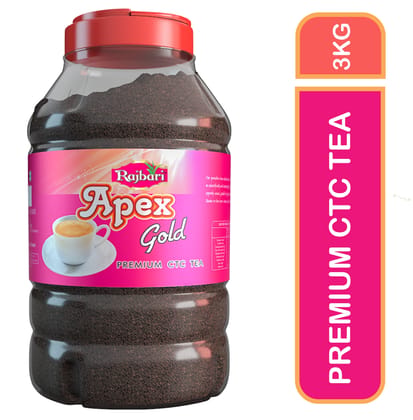 Rajbari Apex Gold | 3Kg | Strong & Aromatic | Super Saver | Wholesale Pack | Value Deal 3 Kg Black Tea Plastic Bottle Rajbari Apex Gold | 3Kg | Strong & Aromatic | Super Saver | Wholesale Pack | Value Deal 3 Kg Black Tea Plastic Bottle