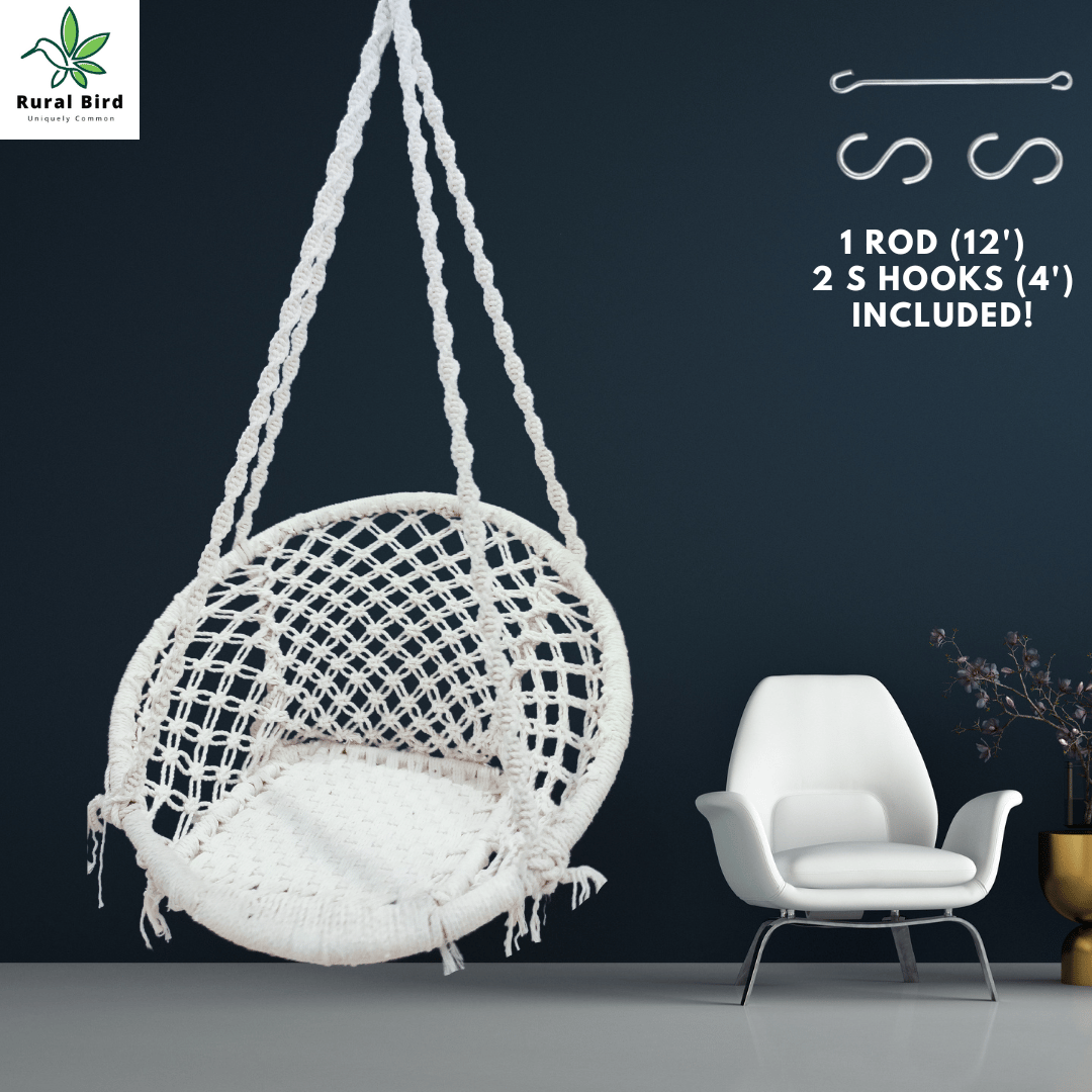 Rural Bird Round Hammock Swing For Adults and Kids, Home and Garden, Swing Chair with Swing Accessories.